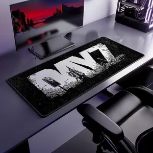 [New Gaming Gear - Sale Up To 35%] DayZ Zombie Survival Desk Mat, Post Apocalypse Game Theme, Distressed Style Mouse Pad