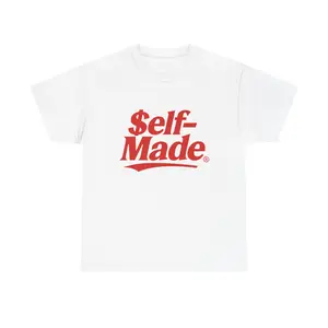 Self-Made Unisex Heavy Cotton Tee, Motivational Shirt, Gift for Entrepreneurs, Casual Wear, Startup Apparel, Unique Fashion Statement