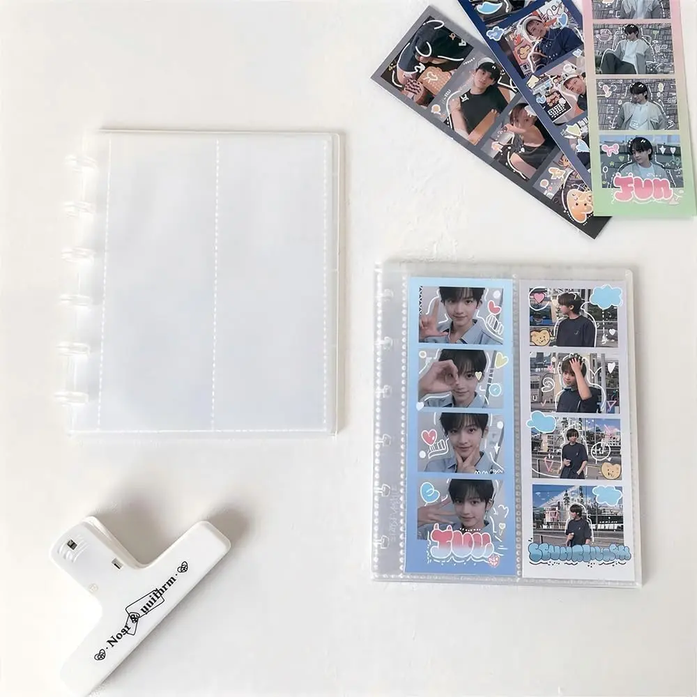 Vertical Photo Strip Organizer – 20-Page Clear Photo Booth Frame for 2×6" Photos, Photocards & Idol Collections, Album-Style Photo Storage Binder, Creative DIY Memory Photo Decoration