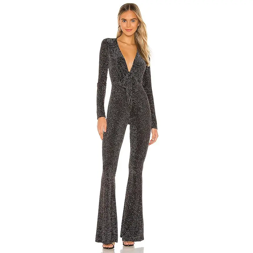 Show Me Your Mumu Martina Jumpsuit in Dancing Queen Shine Black