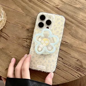 Flower Pattern Phone Case with Lens Protector, Protection, Magnetic Phone Protective Cover, Phone Accessories Compatible with iPhone 16 Pro Max 15 Pro Max 14 Pro 13 Pro 12, Casing, Decorative Phone Protector