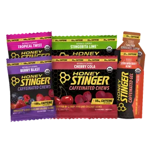 Caffeinated Energy Gels & Chews Sampler Pack of 6