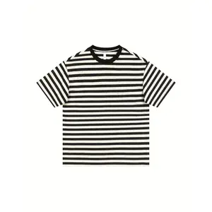 NewBdhjydb Japanese Striped Short Sleeved T-shirt Men's Summer Thin Loose Base Shirt Casual Half Sleeved Top
