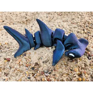 Captivating Articulated Hammerhead Shark Figurine: Ocean-Inspired Desk Companion
