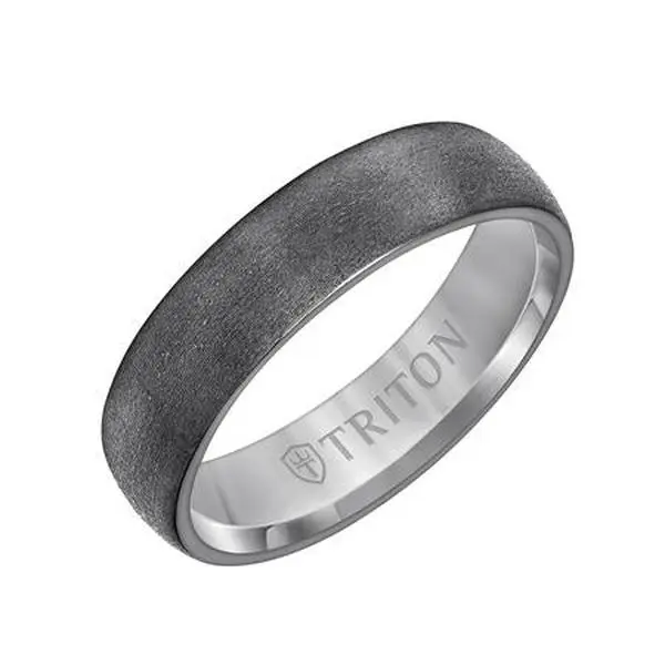 Triton Black Tantalum Wedding Band, Size 10 (Size 10)