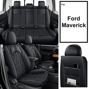 For Ford Maverick 2022 2023 2024 2025 2026 Custom Car 5-Seat Covers Full Set Waterproof Fuax Leather Full Coverage Front & Rear Full Set All inclusive Customed Car Cushions Truck