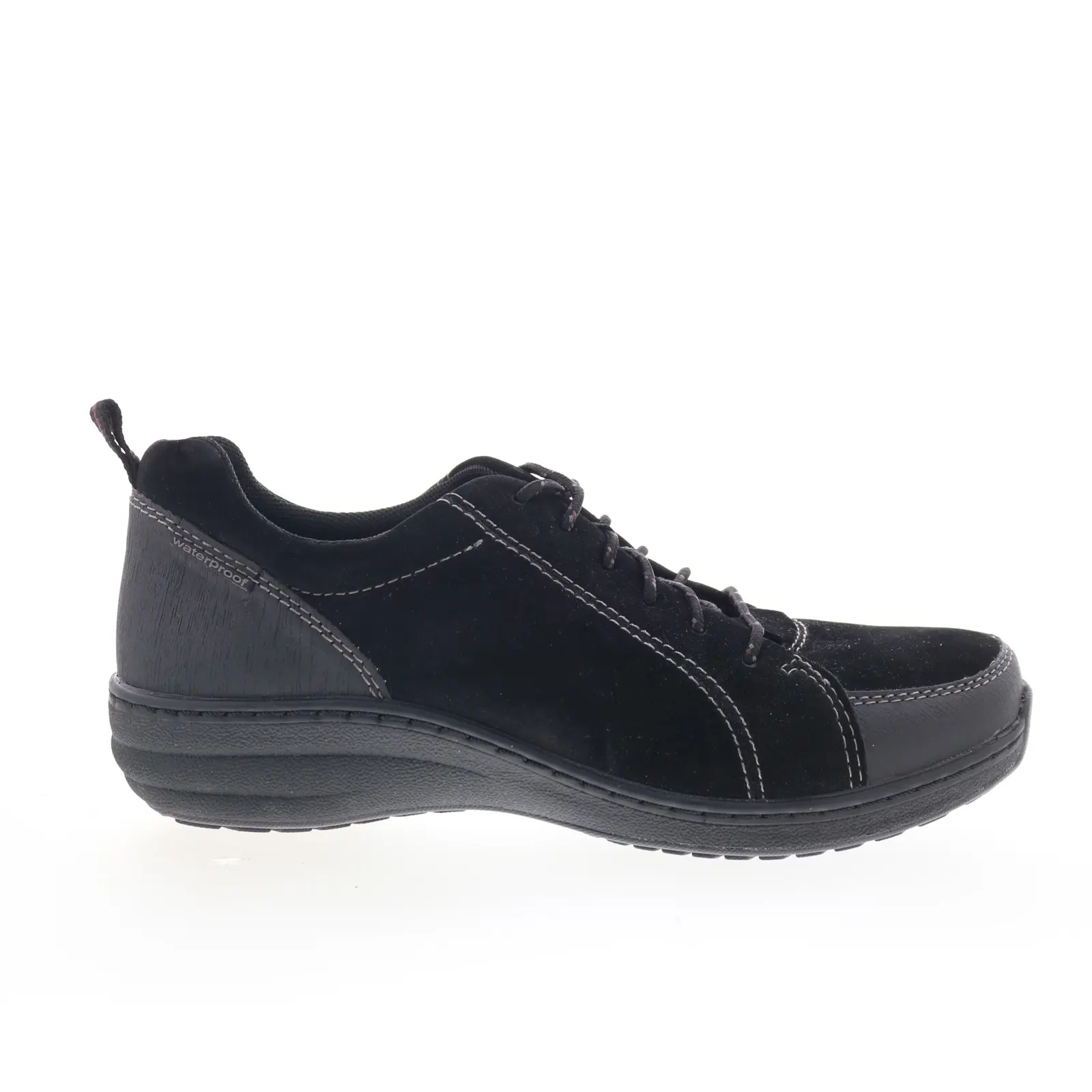Aetrex Mara BB350 Womens Black Suede Lace Up Lifestyle Sneakers Shoes