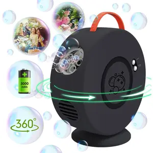 Bubble Machine for Kids Toddlers, 90° 360° Rotatable Bubble Blower 4000+/Min, Bubble Maker for 3 4 5 6 7 8 Year Old, Easter Christmas Birthday Wedding Gifts