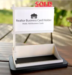 SET OF 2 Realtor Business Card Holder 3D Printed Biodegradable Matte Plastic