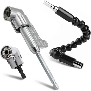 105  Right Angle Drill Bit Holder, 1/4" Hex Shank Driver and Flexible Angle Extension Bit Kit for  & Drill