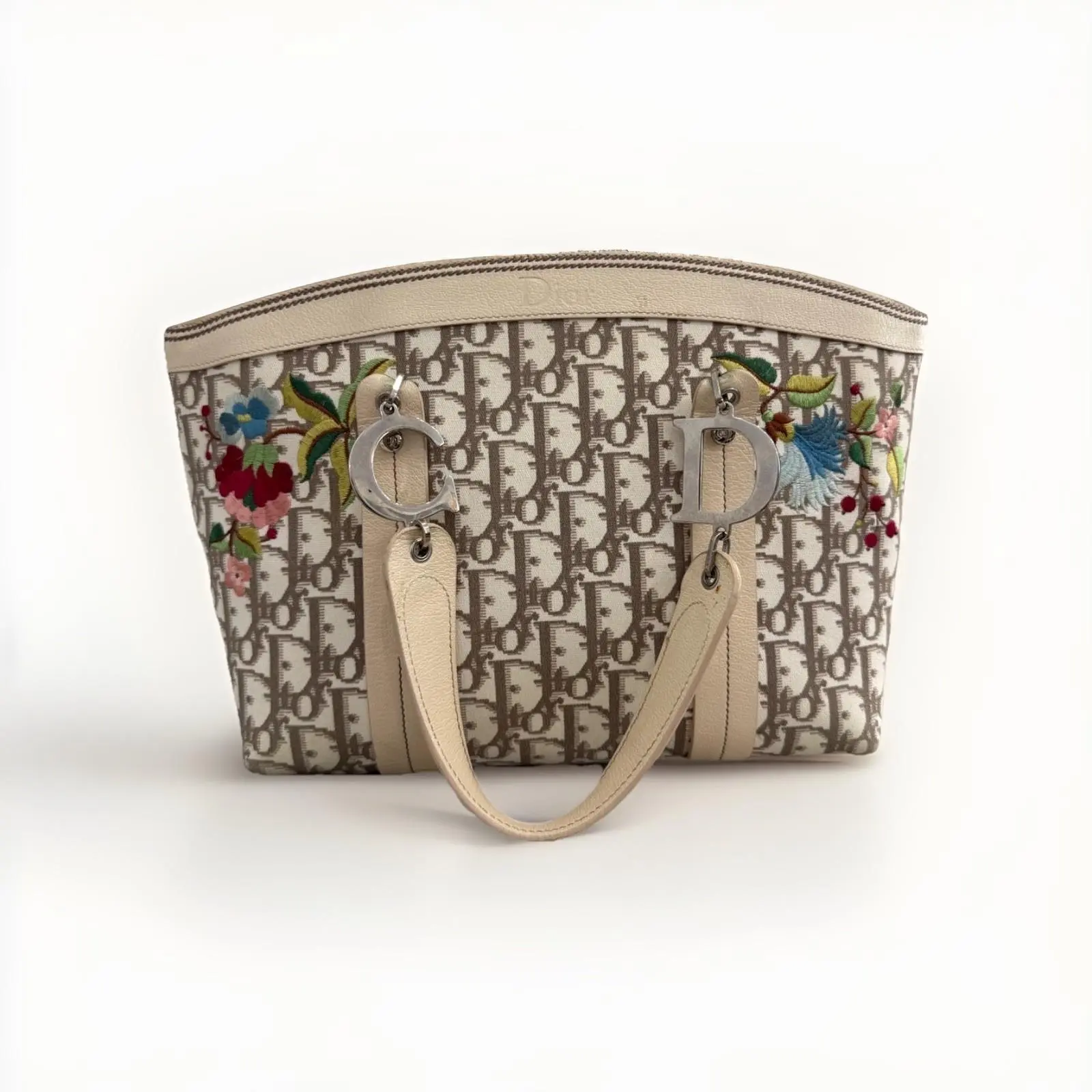 Pre-owned Dior As Seen On Screen As Seen On Screen LE Floral Trotter Top Handle Tote ️ $1899