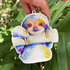 Sloth Wooden Ornament