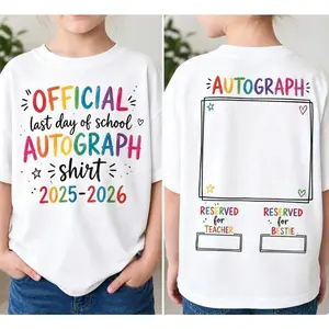 Autographs 2026 Signature Shirt, Official Autograph, Of School, End Of School Shirt, Senior Class Of 2026 Bruh We Out Gift #   Last Day of School #   Sign My Shirt