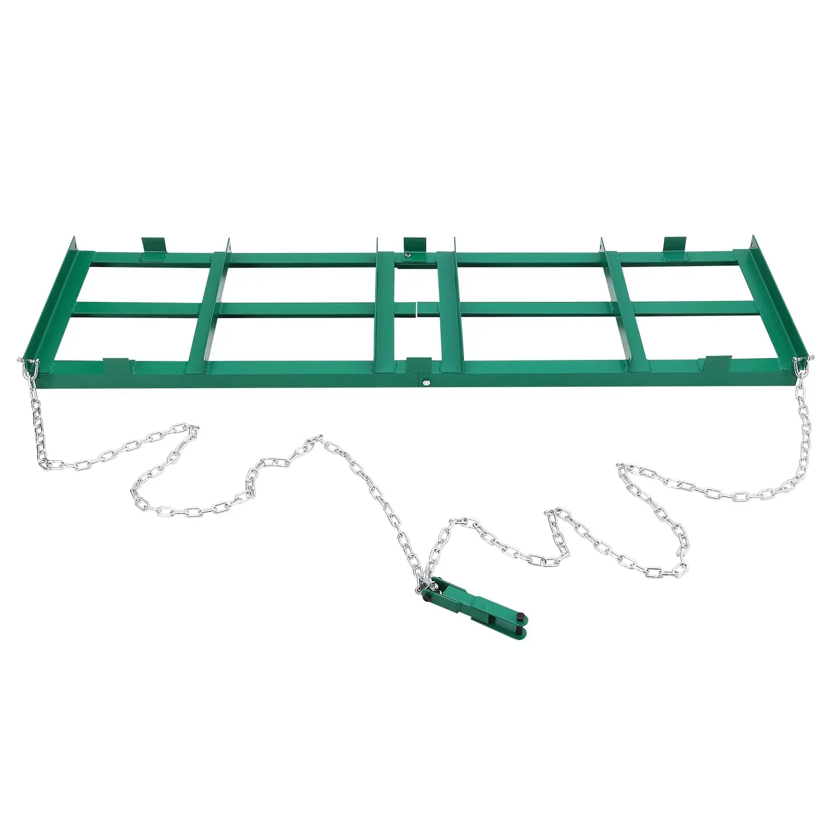 GARVEE 8 FT Drag Harrow & Driveway Grader with 6 FT Heavy Duty Chain, Tow Behind Lawn Rake for ATV, UTV, Tractor, Mower - Ideal for Gravel, Sand, Soil, Hay