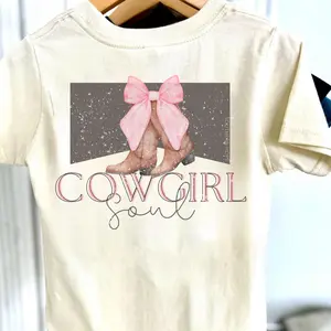 YOUNG Cowgirl Soul Short Sleeve Kids Tee, Southern Boy Co, Southern Hope, Young Shirt, Kids Tee, Gift For Cute Girl, For Funny Boy