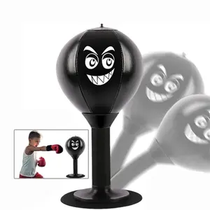 Desktop Punching Bag with Suction Base, Boxing Ball for Office Desk or Gym Exercise Training, Durable Inflatable Punching Machine, Training Boxing Equipment