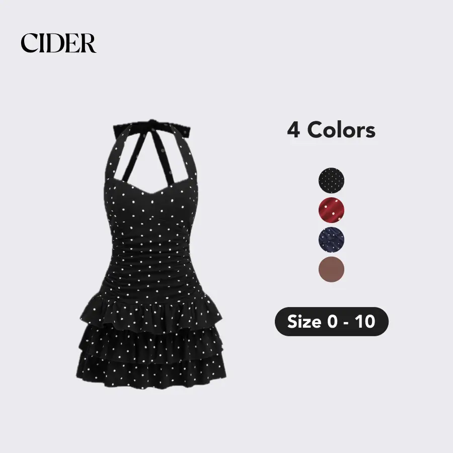 motel valina polka dot halter mini dress - TikTok Shop motel valina polka dot halter mini dress - TikTok Shop