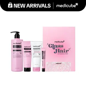 [LIMITED EDITION] Rosemary PDRN Hair Care Set | ALL-IN-ONE 4-Step Routine for Glass Hair | Shampoo, Conditioner, Hair Mask, Scalp Serum + FREE Brush | Care for damaged, frizzy hair, split ends, flaky & weakened scalp | Korean Hair Care