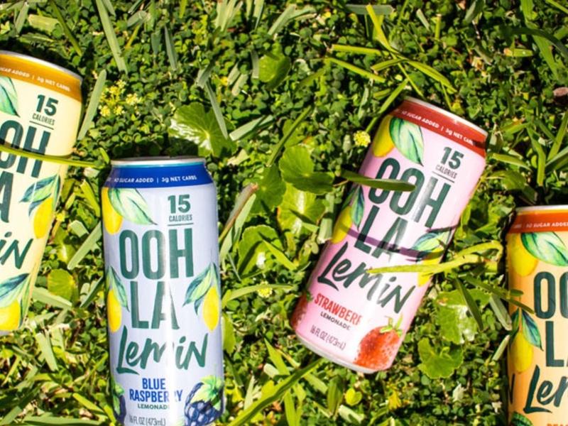 Ooh La Lemin Lemonade Variety 12 Pack - Natural Sugar-Free Beverages in Four Flavors - Original, Peach, Strawberry, & Blue Raspberry - 16 FL OZ Each - 15 Calories per Can