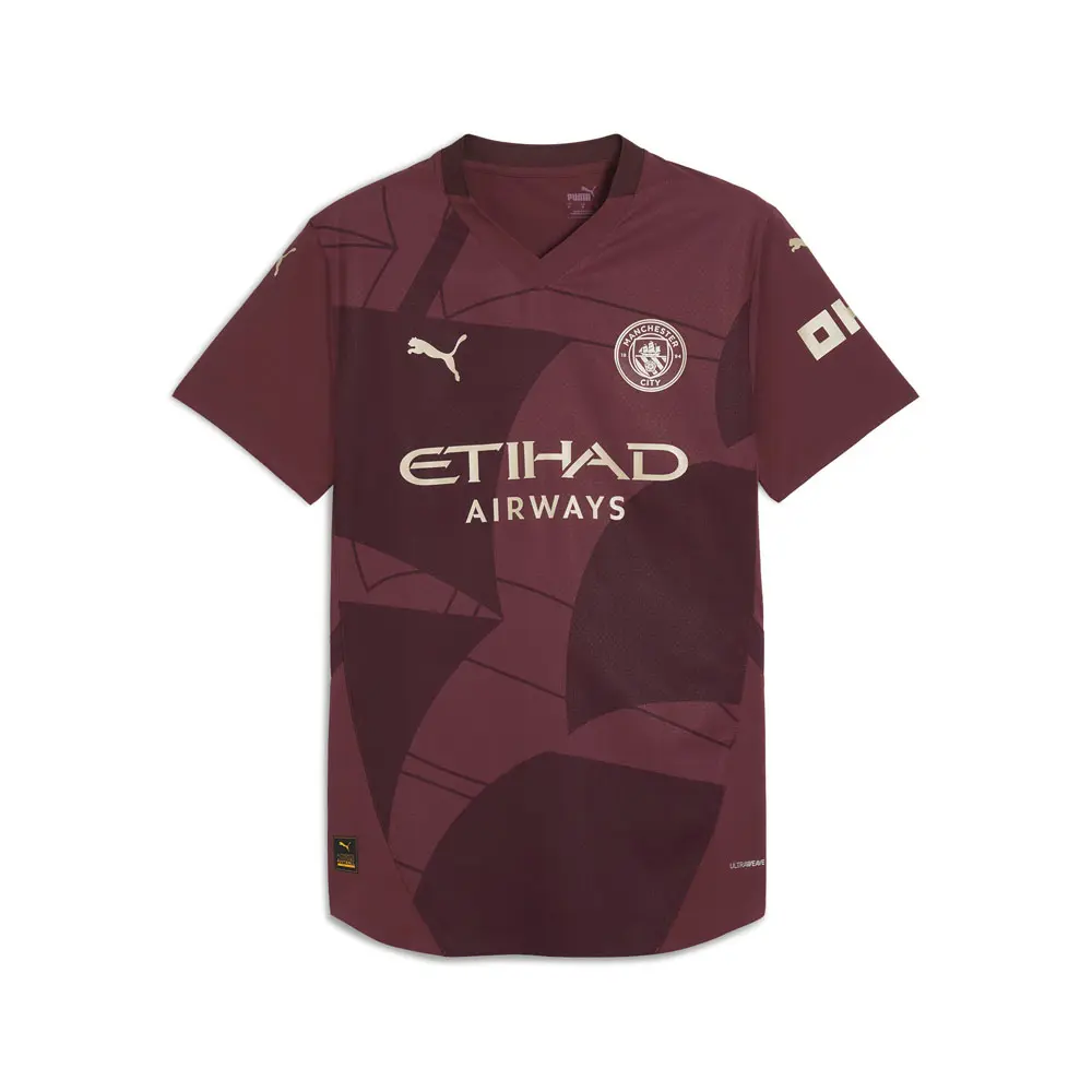 PUMA Mens Manchester City F.C. Third V-Neck Short Sleeve Jersey Casual - Red PUMA Mens Manchester City F.C. Third V-Neck Short Sleeve Jersey Casual - Red