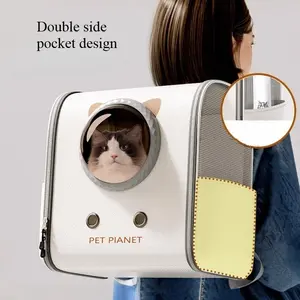 Large Capacity Pet Backpack, Portable Cat Dog Carrier, Stress-Free Cat Cage, Dual Shoulder Bag, Ideal for Outdoor Use