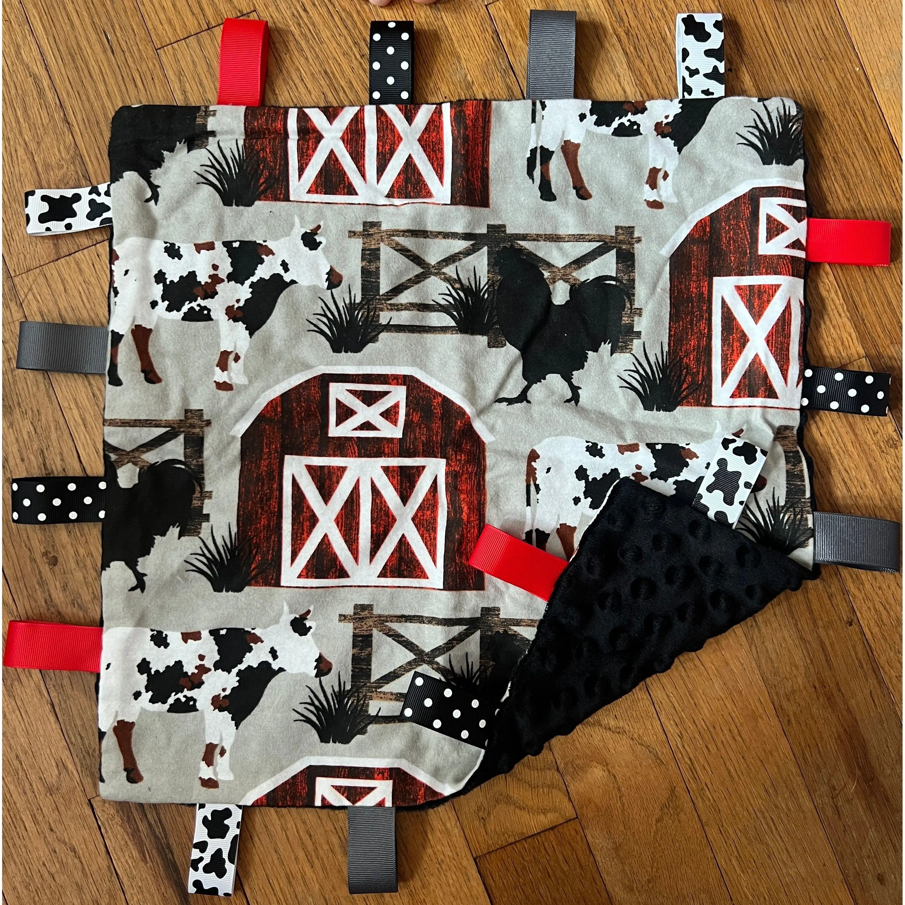 Speckled Cow Farm Taggie Blanket Speckled Cow Farm Taggie Blanket