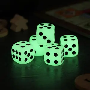 Glow in the Dark Dice Set - 6 Sided High Luminous gaming Dice, Rounded Safe Edges, Waterproof & Durable, Perfect for Party Games, Bar Nights, and Family Entertainment.