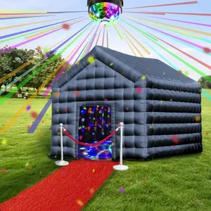 SAYOK Inflatable Nightclub Cube Tent Disco Light Nightclub Tent with LED Colour Lighting Suitable for Birthday Parties/Friend Gatherings/Family Celebration Parties