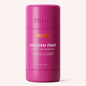 Unicorn Fruit Brightening and Smoothing Deodorant – Aluminum-Free, Fights Odor-Causing Bacteria with Papaya Enzymes & Mango Butter – Helps Fade Dark Underarm Discoloration – Removes Impurities & Dead Skin – Sweet Cotton Candy Scent