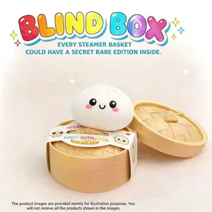 Expressive Big Dumpling Soft Toy Blind Box Mysecret Bun Stress Relief, Soft Tpr Material, Surprise Open, Perfect Gift for Kids, Squishies