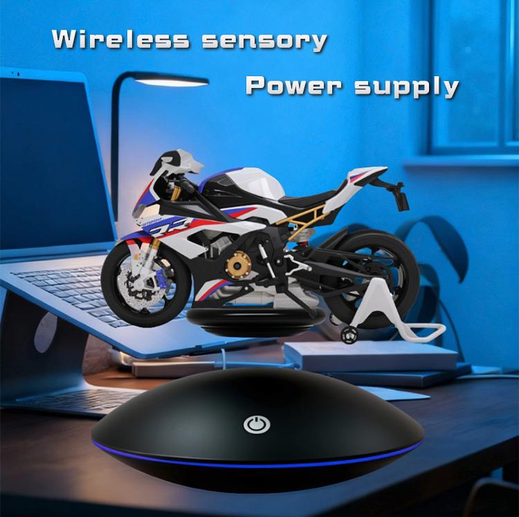 Magnetic Levitation Display Stand - Floating Levitating Shelf with LED Color Lamp, Cool Tech Decor for Office, Bedroom, Living Room, Christmas Ornaments, Magnetic Display for Figures, Toys, Unique Gift for Boys, Girls, Kids