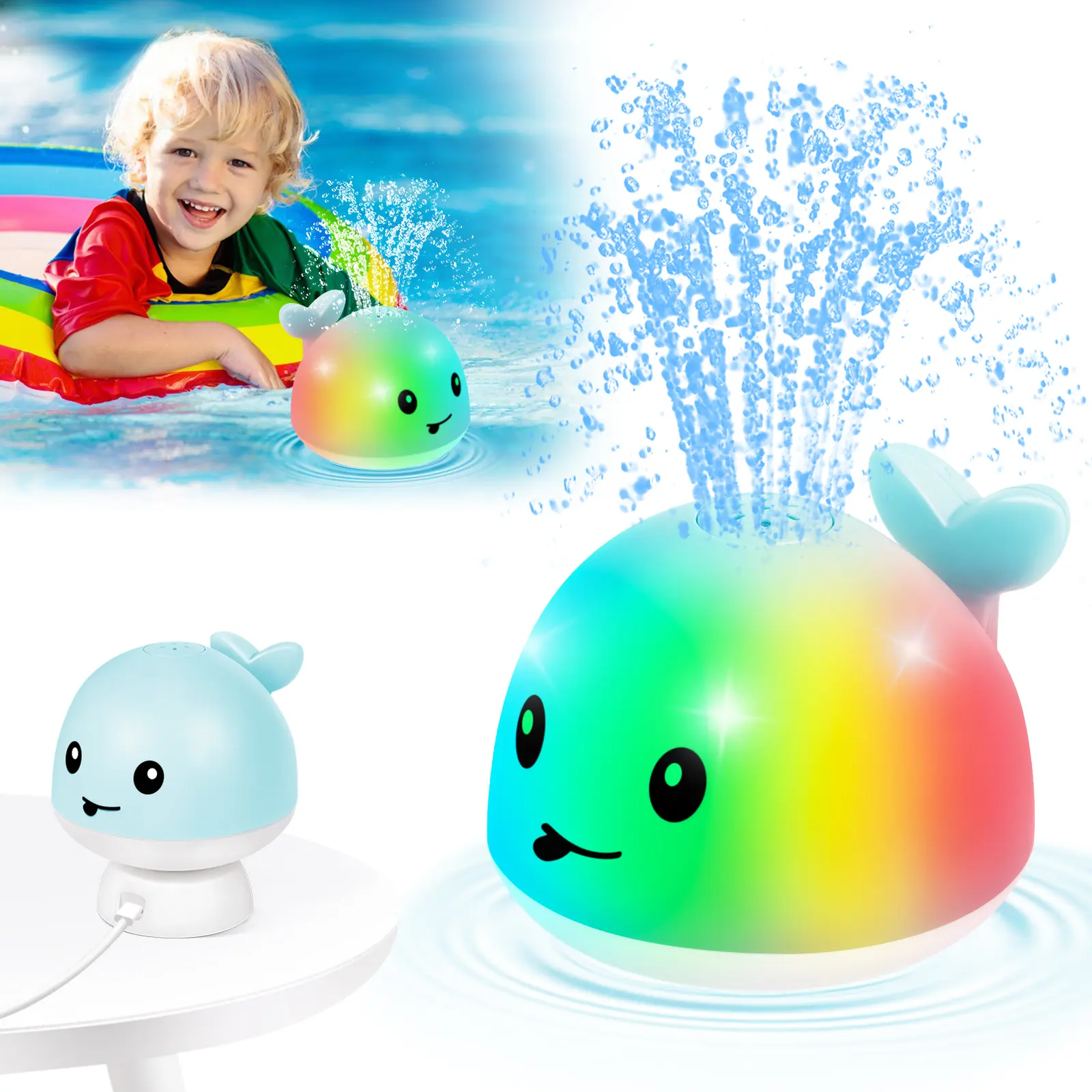 Blue 4th Generation whale bath toy 