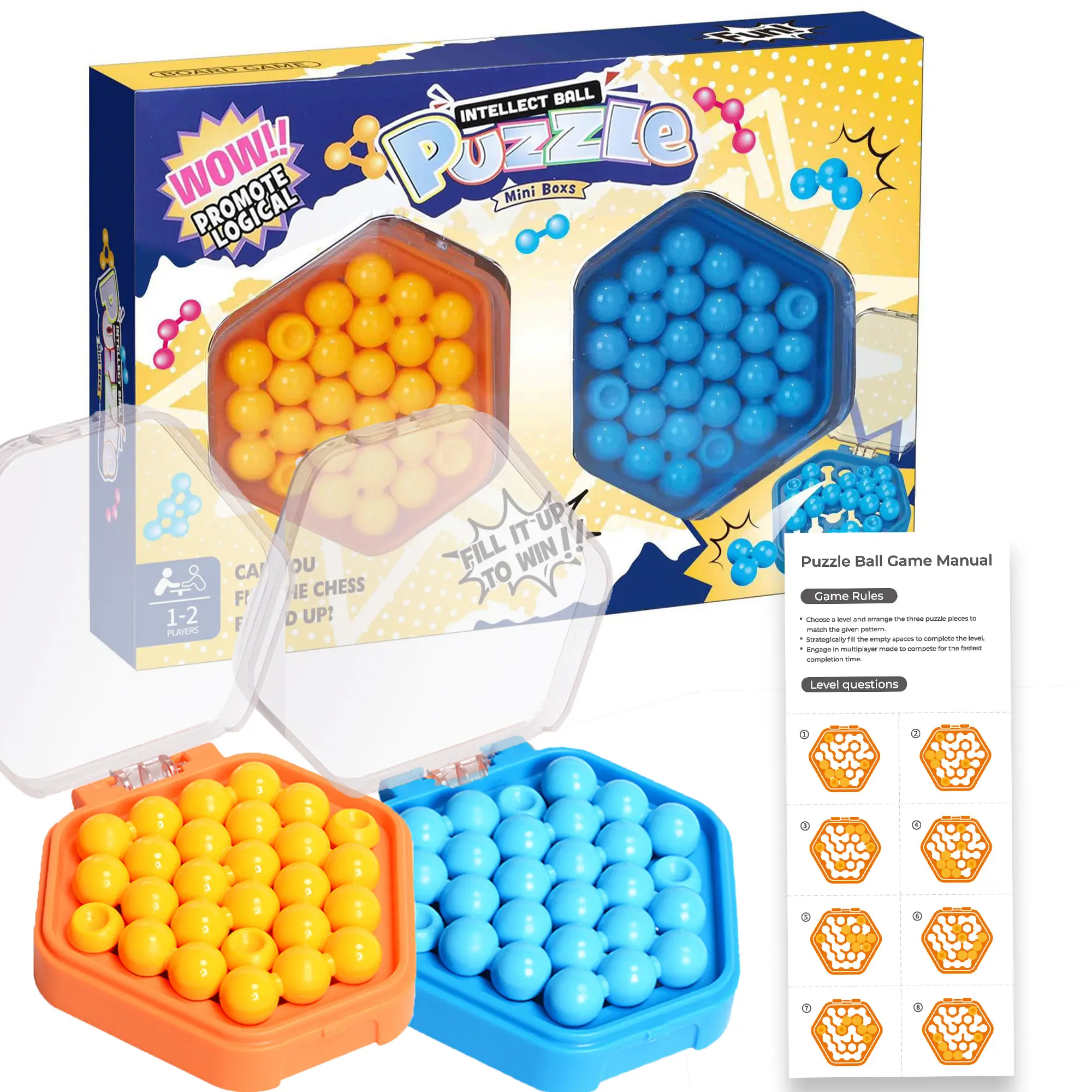 YoFellas Puzzle Ball Game - Fun & Challenging Brain Teaser for Adults - Ideal for Developing Problem-Solving Skills - Perfect Desktop and Travel Game