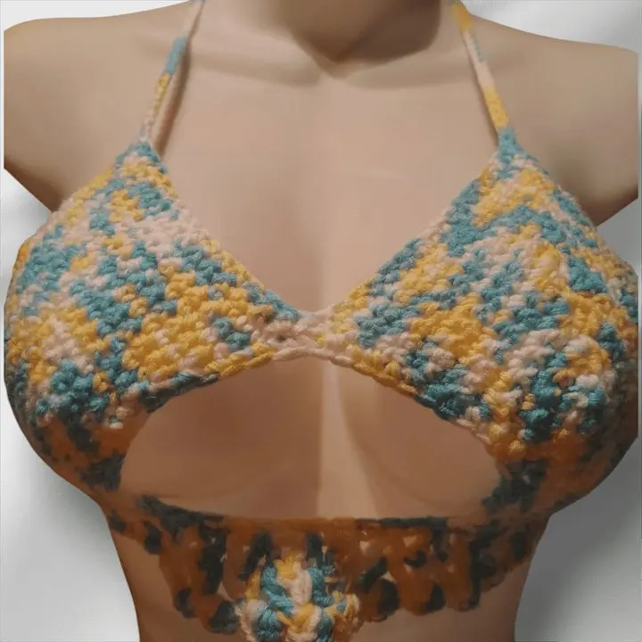 Crocheted peekaboo top Summer
