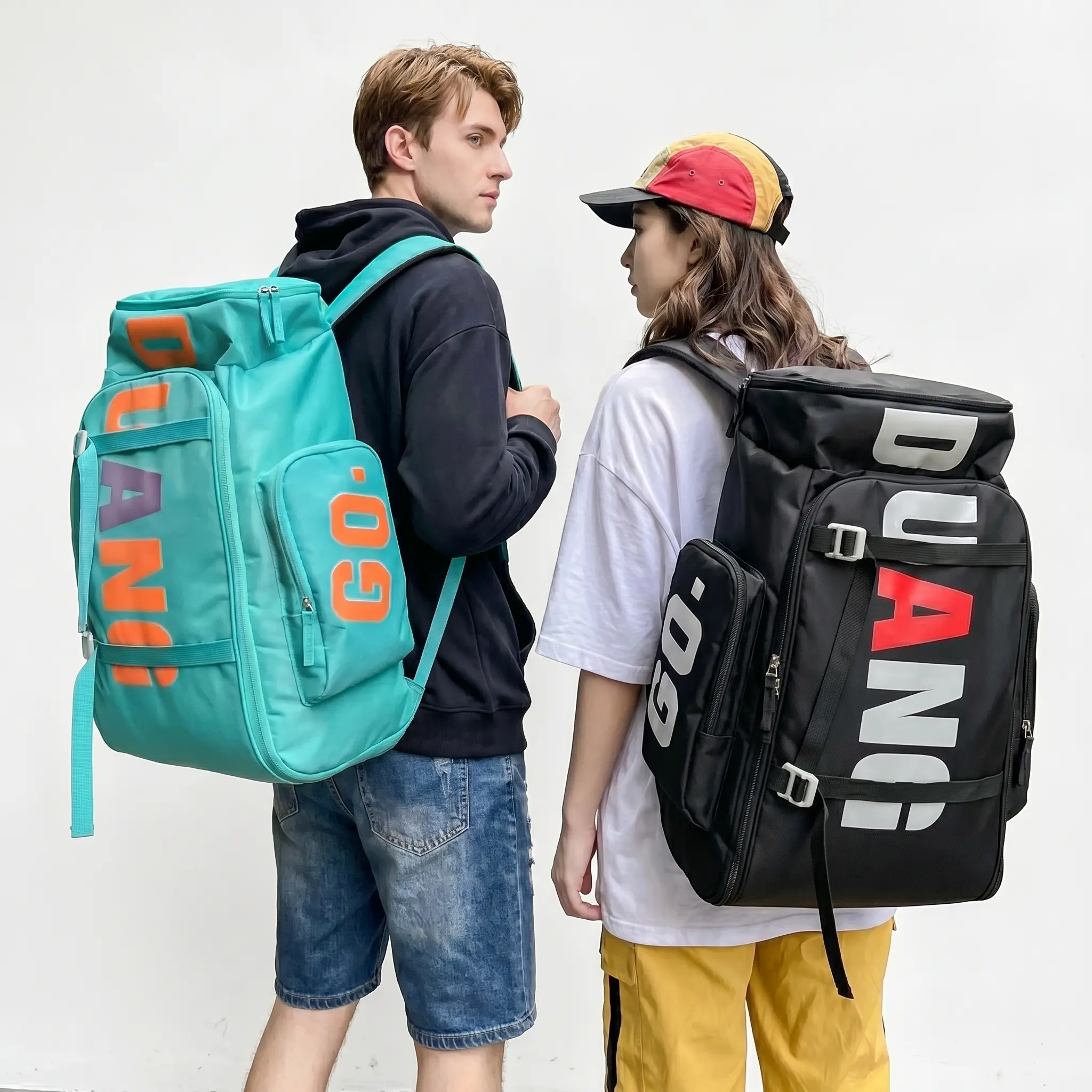 Roamly Foldable Large Capacity Multifunctional Backpack - Fashion Durable, Lightweight Rucksack, Water Resistant Nylon Bookbag with Laptop Compartment, Trolley Sleeve, Machine Washable for Men Women School Outdoor Use, Fashion Durable Backpack, Water Resi