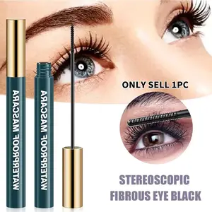 Long Lasting Curling 3D Lengthening Mascara, Affordable Drugstore Mascara, Ultra Black, Clump-free, Long Lasting Hold, Volumizing & Curling Lashes, High Pigment Eye Enlarging False Lash Effect