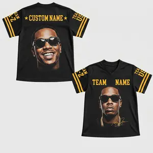 CUSTOM NAME Team Street Jersey – Viral Drip Edition / All-Over Print Pique & Mesh Football Jersey
