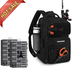 KastKing BlowBak Tactical Fishing Sling Tackle Storage Bag With 2 Hyperseal Tackle Boxes- Lightweight Sling Fishing Backpack - Sling Tool Bag for Fishing Hiking Hunting Camping