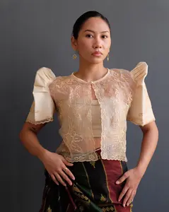 Cream Butterfly Sleeve Bolero