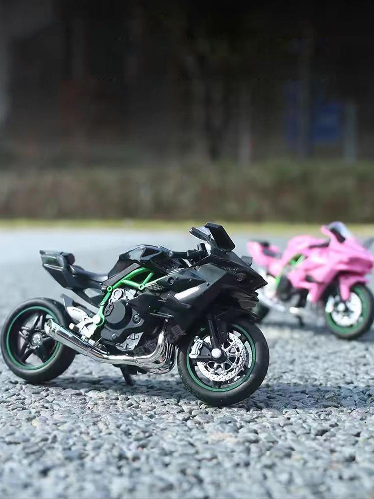 1:18 Ninja hx816 H2R Diecast Motorcycle Model Workable Shork-Absorber Toy For Children Gifts Toy Decoration