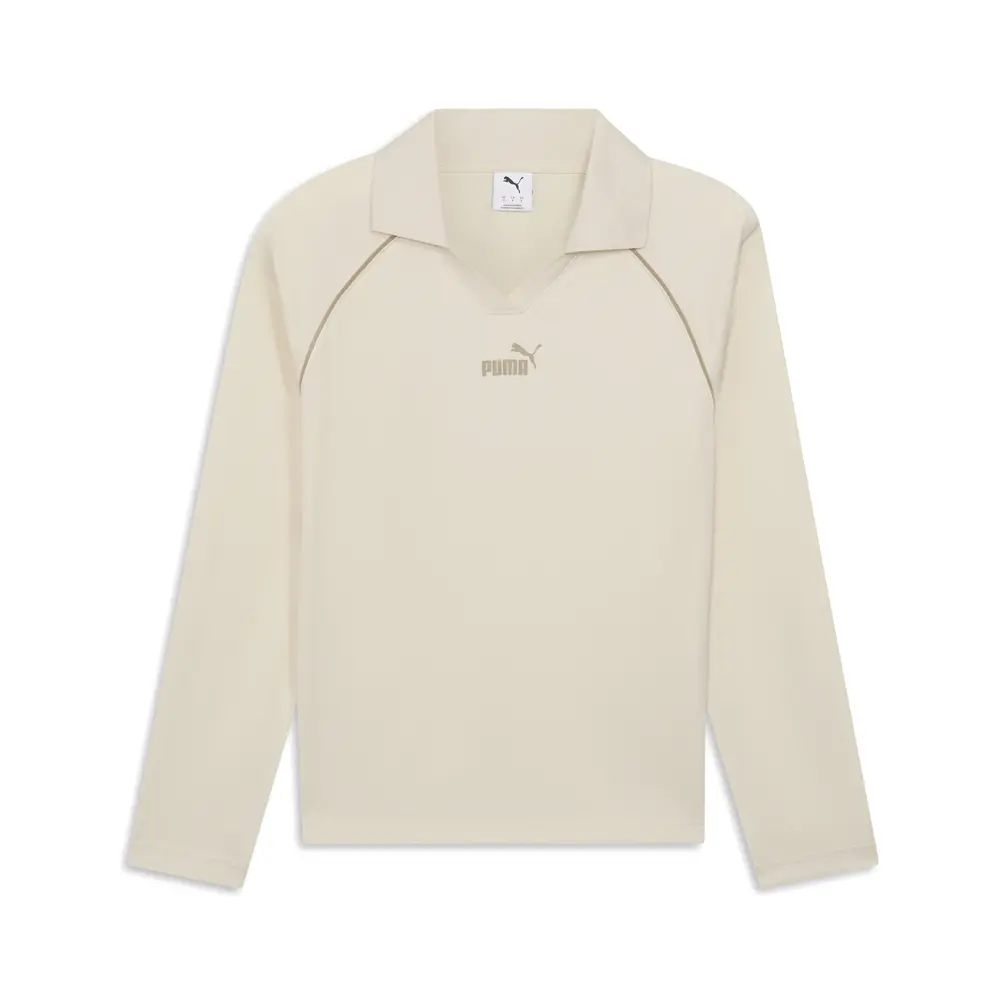 PUMA Womens Essentials Animal Print Long Sleeve Shirt Casual Casual - Beige