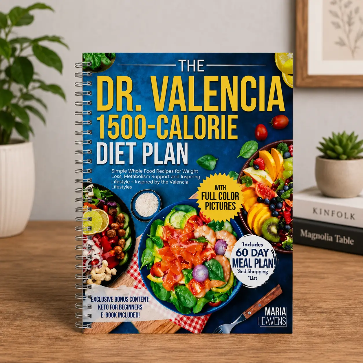 The Valencia Everyday Meal Planner Cookbook - 99-Page Lightweight Spiral-Bound Lifestyle Book with Simple Weekly Recipes, Easy Grocery Lists, Practical Meal Prep Ideas for Busy Families