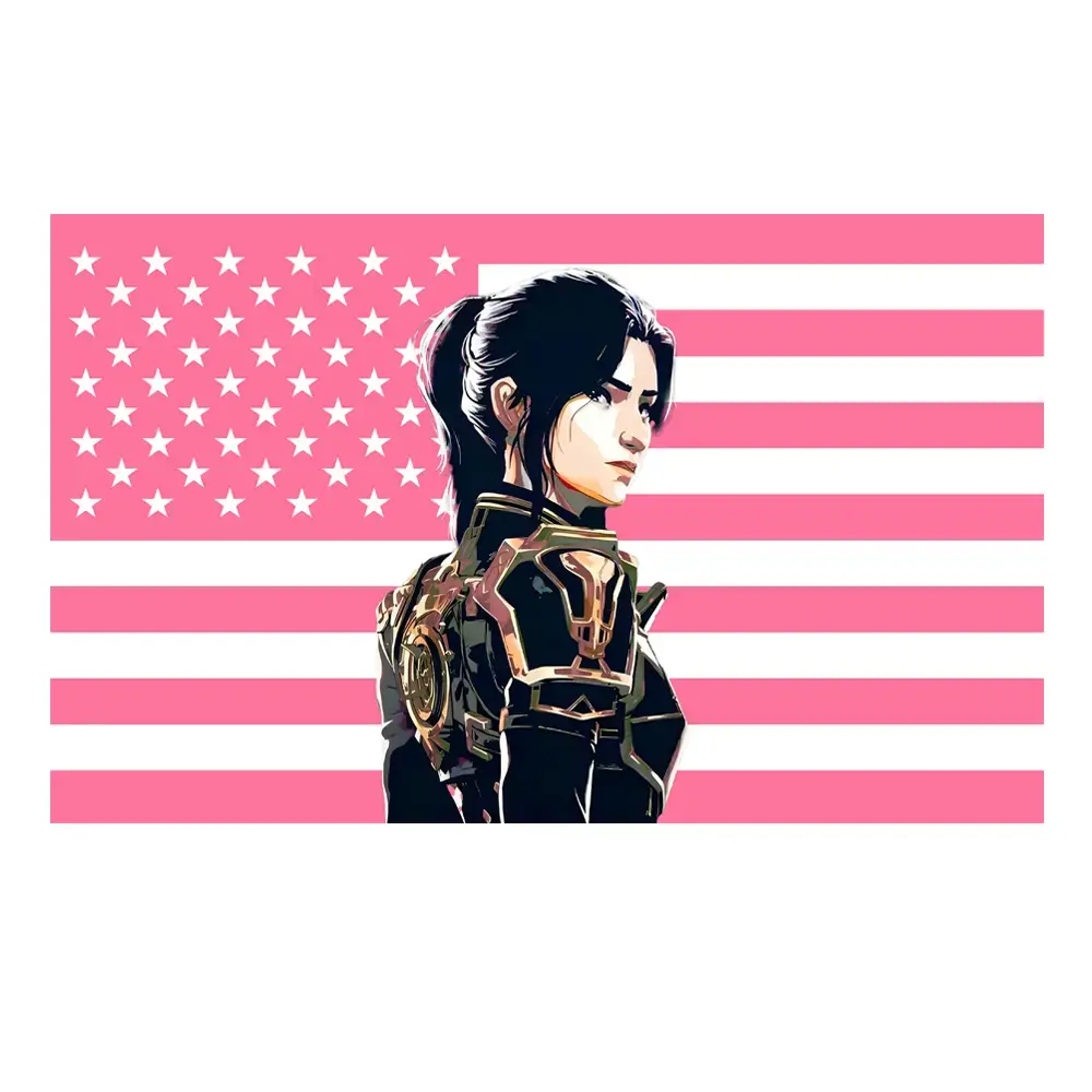 Caitlin Arcane Anime Tapestry Wall Hanging - Smooth Lightweight Blush Pink Americana Tapestry, Cute Aesthetic Print Home Decor Gift for Summer Vibes, Americana Tapestries home accessories