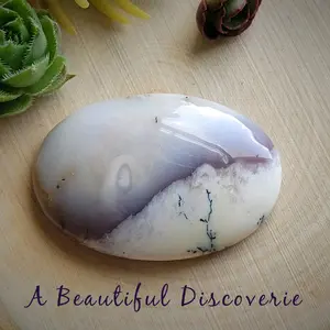 Dendritic Opal Cabochon Agatized, October, opal, merlinite, merlin stone, witchcraft, chakra, birthstone, magic, a Beautiful Discoverie