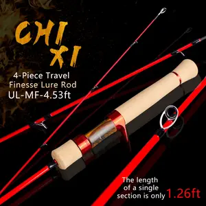 Yushan Outdoor 4 Sections Portable Travel Lua Rod Micro Objects Stream Lua Rod, Fishing Horse Mouth Fishing Small Fish Lure Rod, 1.38 m Length, UL Hardness