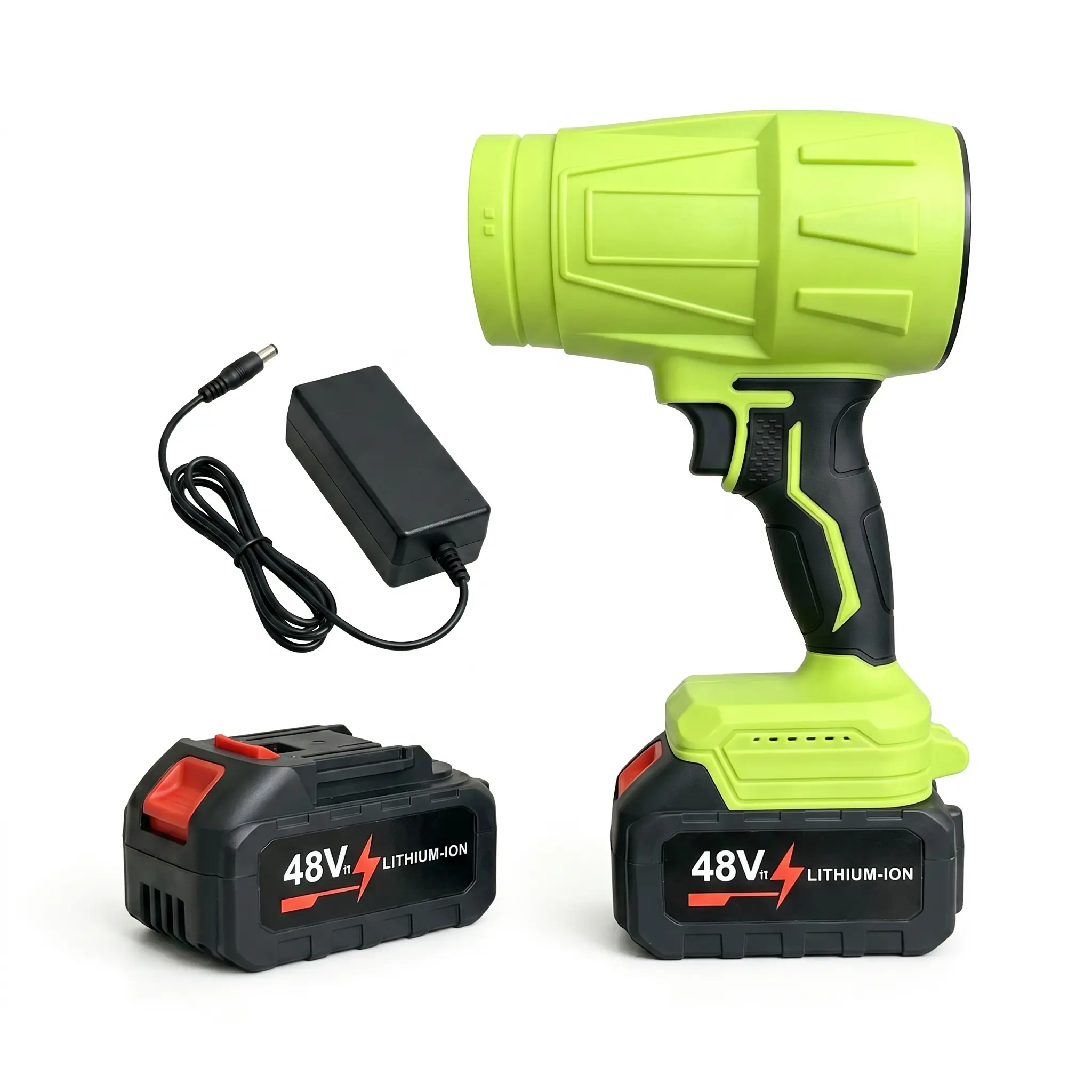 Powerful Cordless Handheld Leaf Blower, Equipped with 2×48V Long Lasting Batteries, Lightweight Electric Blower for Lawn Care, Patio, Garden Leaves, Snow and Dust Removal