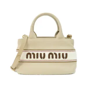 Pre-owned miu miu Canvas Shoulder Bags RICAMO shoulder bag