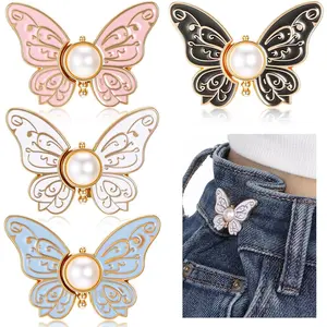 4 count No Sewing Pant  Tightener Clip, Adjustable Jeans  Tightener for Loose Jeans Jackets Coats Shirts Dress