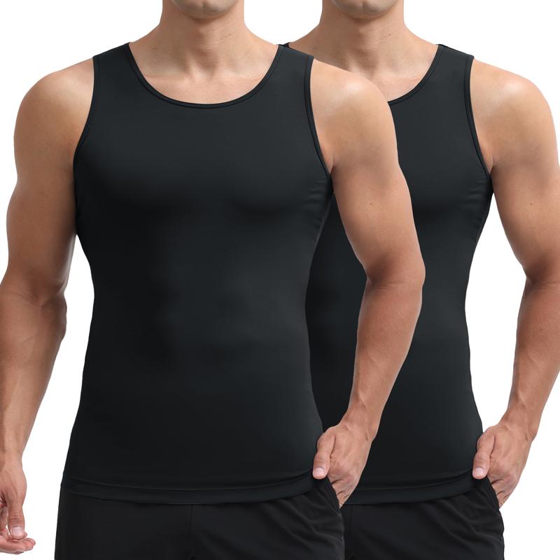 Magcomsen 1/2 Pack Men's Compression Tank Top Sleeveless Sports Shirt Gym Body Shaper Slimming Undershirt Magcomsen 1/2 Pack Men's Compression Tank Top Sleeveless Sports Shirt Gym Body Shaper Slimming Undershirt