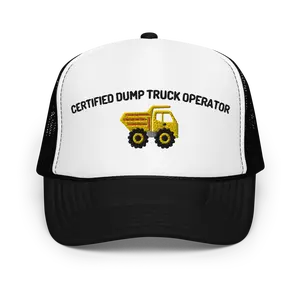 Certified Dump Truck Operator Funny Trucker Hat | Big Butt Funny Sayings Hat | Meme Joke Gag Gift Hat | College Drinking Hat